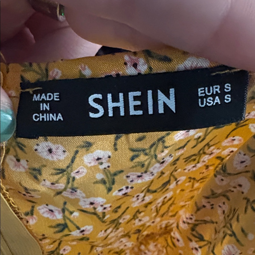 π4 for $20 Shein Tie Shoulder Straps Ruffle Hem Cami Mini Dress, Small - Picture 6 of 7
